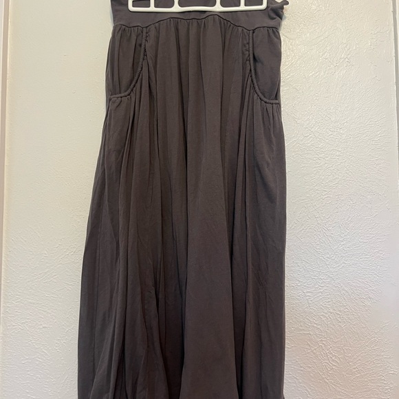 Garnet Hill Charcoal Maxi Skirt - Picture 2 of 8